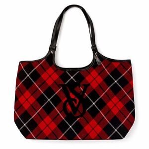 NWT Victoria's Secret Plaid Tote Bag